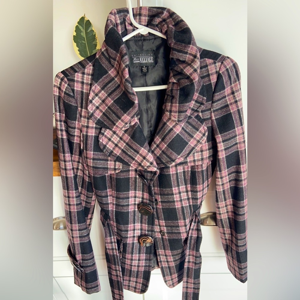 Miss Alliage Plaid Coat